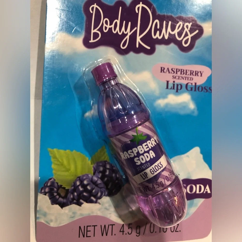 3pack nostalgic retro Soda pop orange raspberry blueberry‎ scented lip gloss new